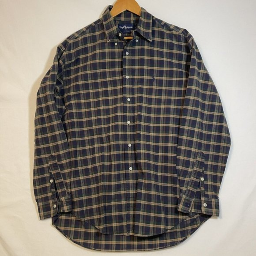 Ralph Lauren Mens Multicolor‎ Plaid Size Large Long Sleeve Button Shirt